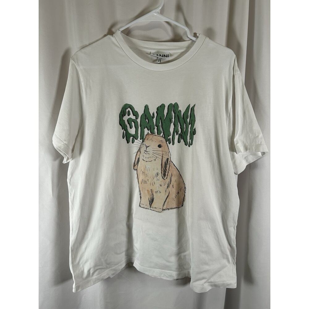 GANNI Bunny T-Shirt Size XL - Picture 4 of 6